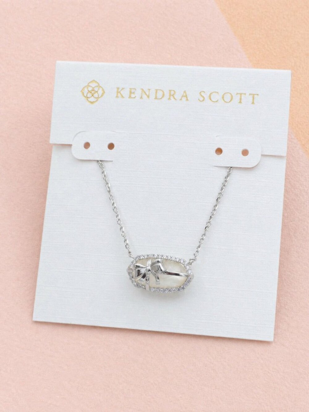 Kendra Scott - Elisa Bow Ivory Silver Short Necklace - NEW